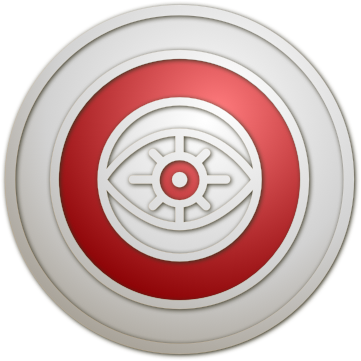 Laser eyes badge