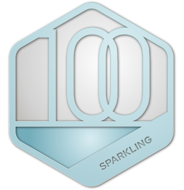 Sparkling 100 badge