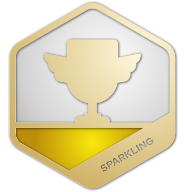Sparkling trophy badge