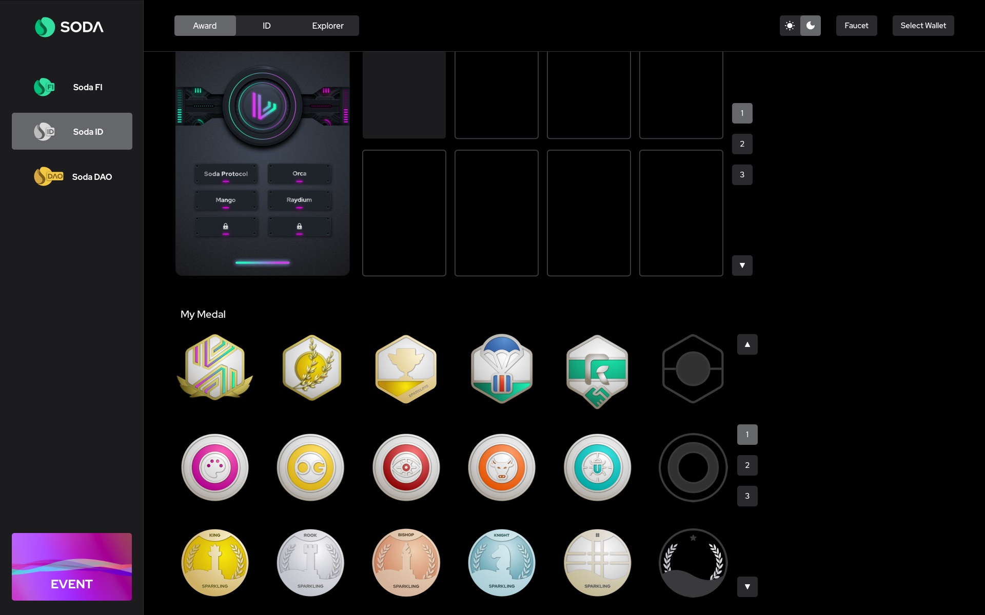 SODA award interface project asset